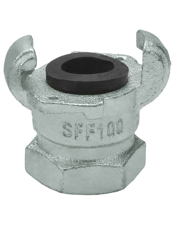 Zinc Plated Iron Female NPT Hose Ends Crowfoot Coupling, Size: 3/8&quot;