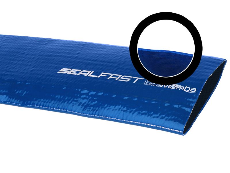 Blue Mamba Lay Flat PVC Discharge Hose ( Priced per Ft), Size: 4&quot;
