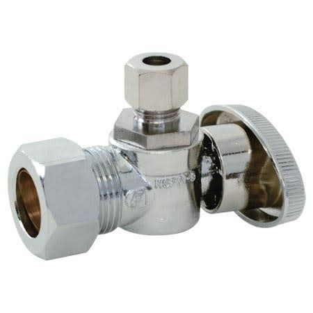 1/4 TURN ANGLE STOP 3/8 COMPRESSION X 1/2 COMPRESSION