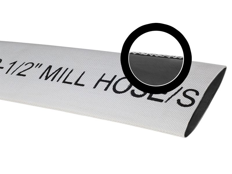 Mill Discharge Hose - Synthetic - SBR Lined, Size: 1 1/2&quot; X 50&#39;