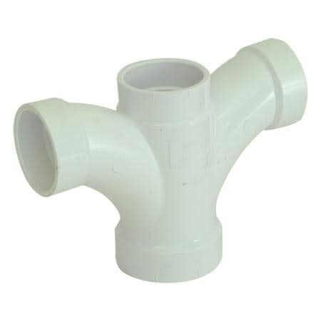 PVC/DWV DOUBLE FIXTURE TEE 2&quot; X 1 1/2 X 1 1/2&quot; X 1 1/2&quot;