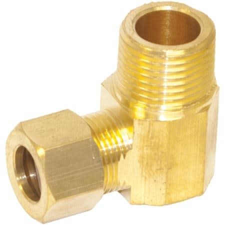 BRASS COMPRESSION X MALE ELBOW 3/8&quot;