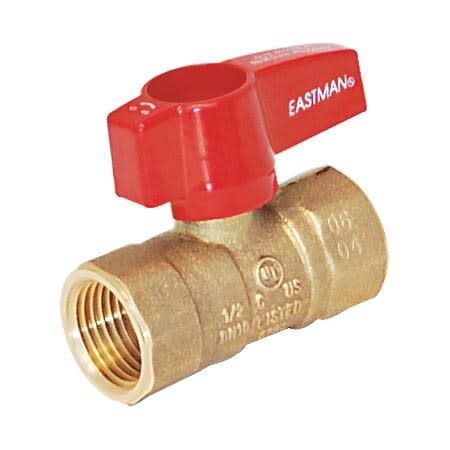 BRASS GAS VALVE 1/2&quot; FLARE X 1/2&quot; FIP