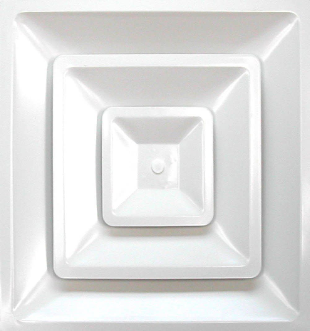Diffuser 3 Cone With Damper Insulation White 24 X 24