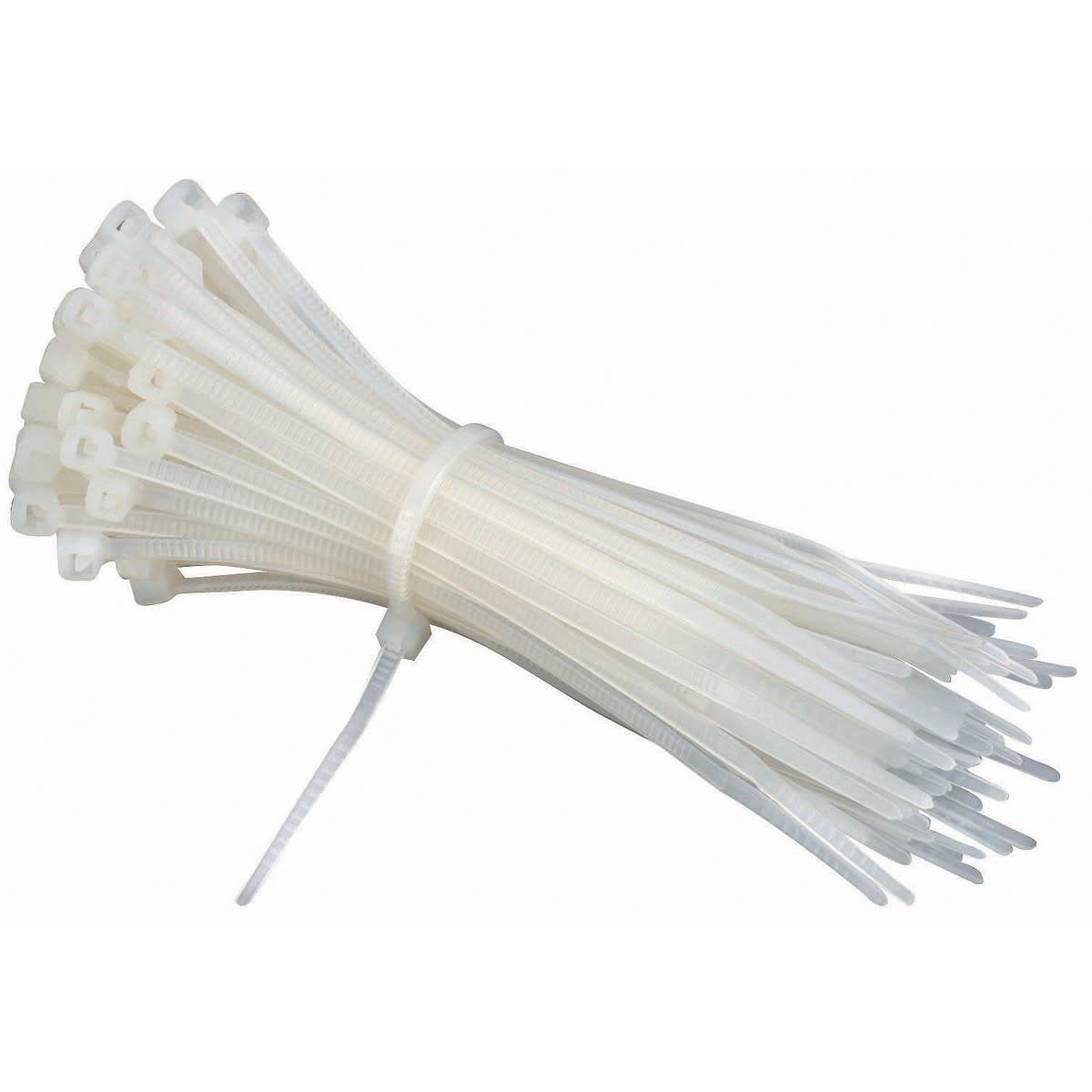 11 in. White Cable Ties 100 Pk