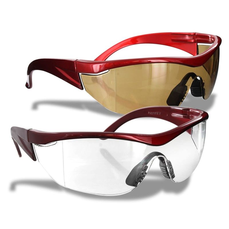 Blue Nav Safety Glasses Red Amber