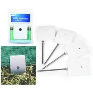 AWNING MAT ANCHOR 4PK WHT 45631