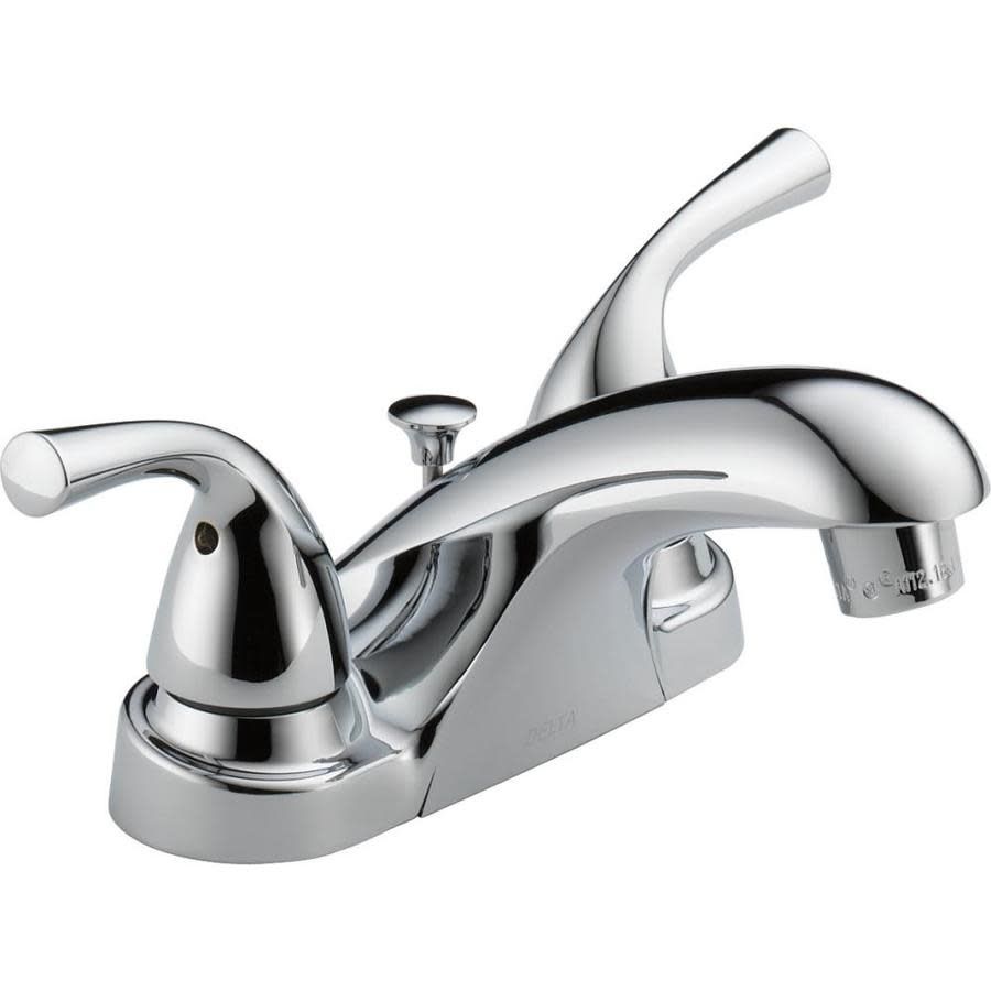 Delta Foundations Chrome 2-Handle 4-in Centerset Bathroom Faucet Drain Included