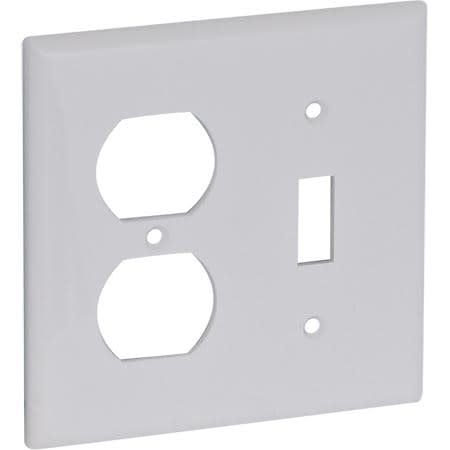 COMBINATION SWITCH AND DUPLEX WALL PLATE