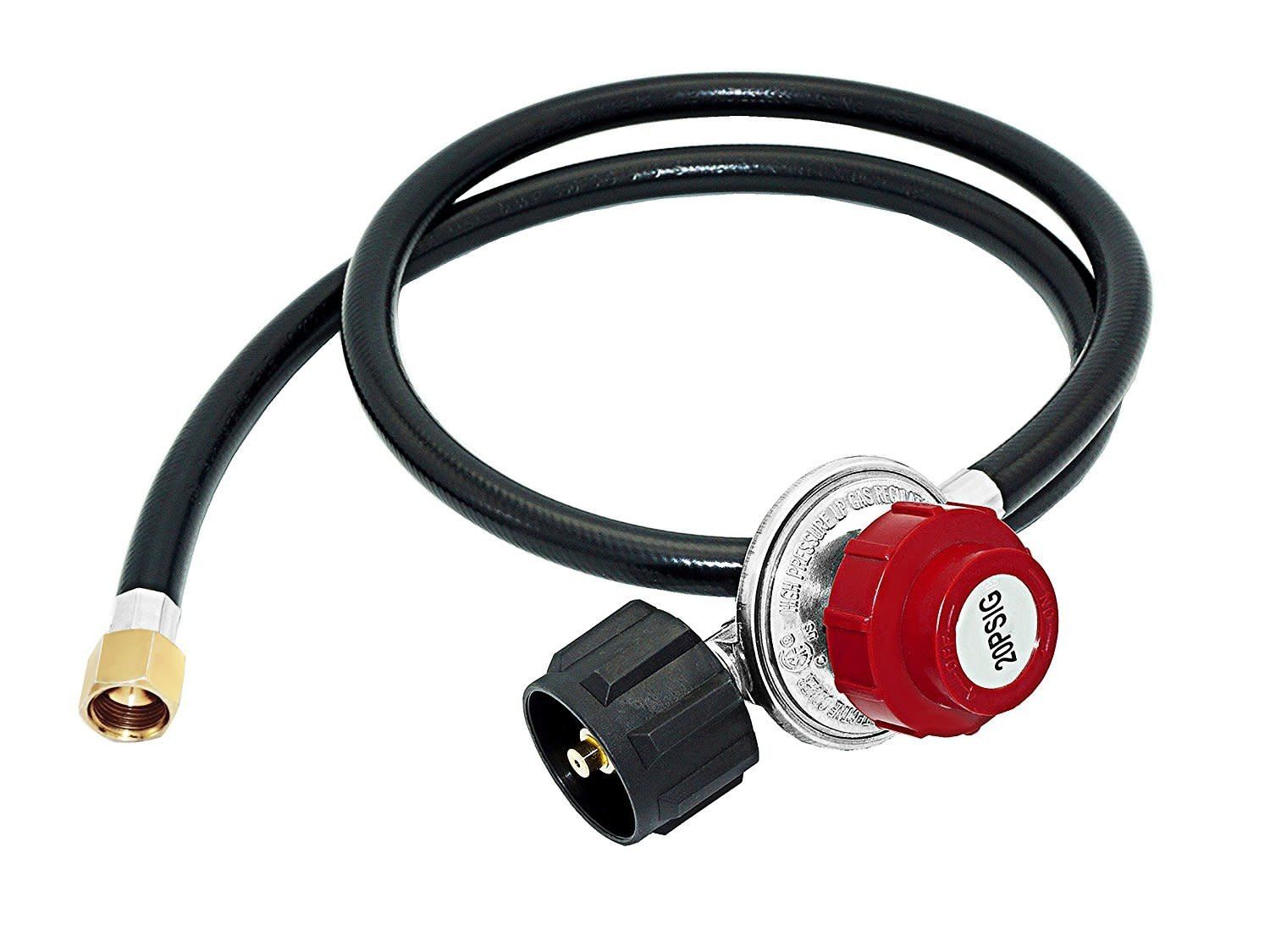 4 Feet High Pressure Propane 0-20 PSI Adjustable Regulator w/4FT QCC1/Type1 Hose