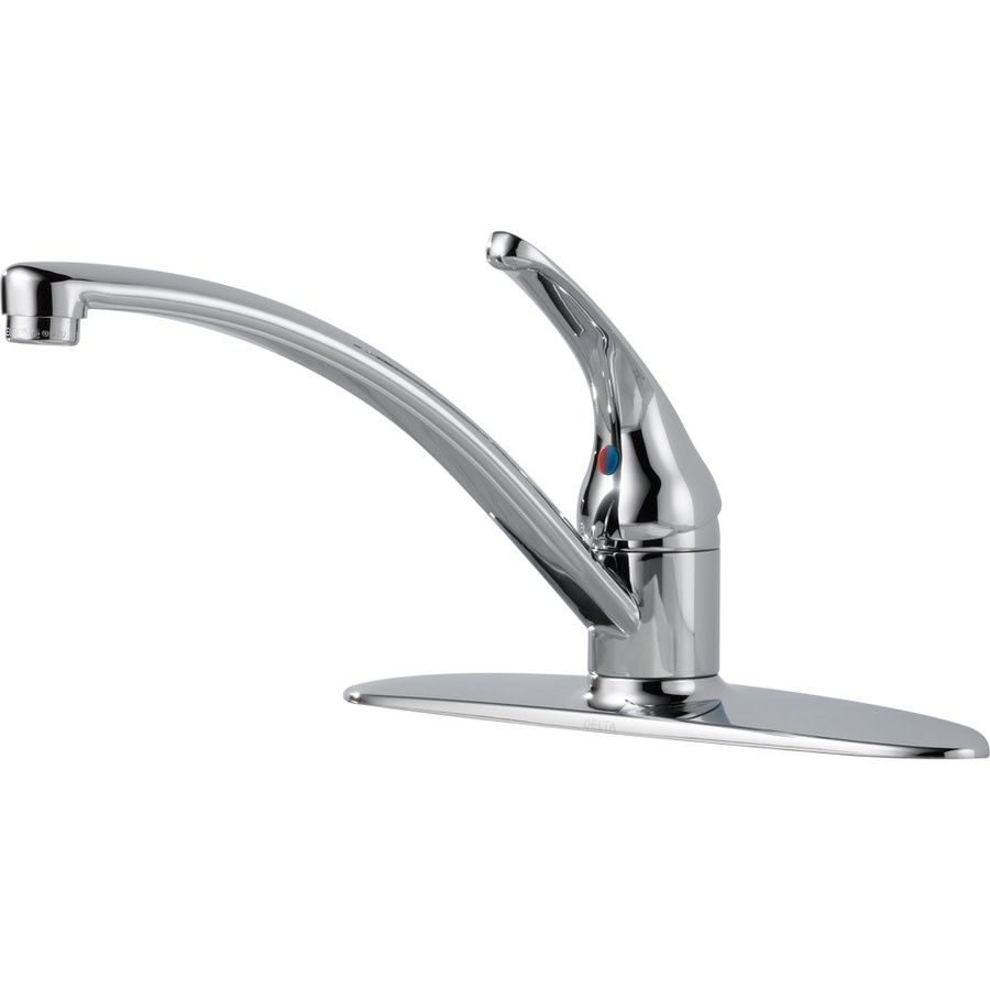 Delta Foundations Chrome 1-handle Low-arc Deck Mount Kitchen Faucet B1310LF