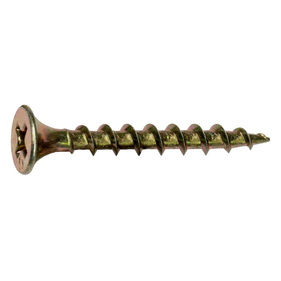 Grabber 1-lb Box #6 x 1.25-in Bugle-Head Yellow Zinc Screws