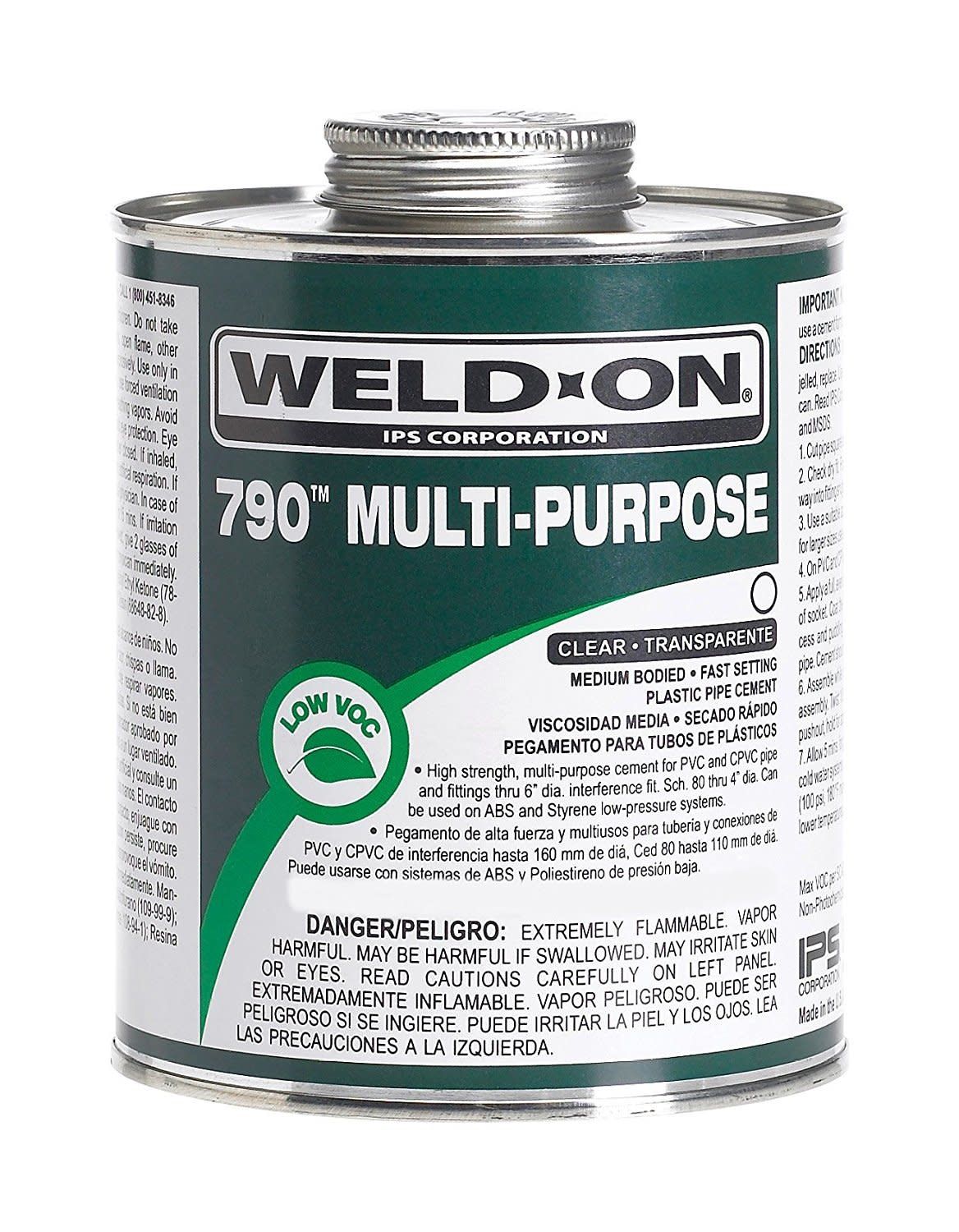 Weld-On 1/2 Pint 790 Multi-Purpose PVC Cement