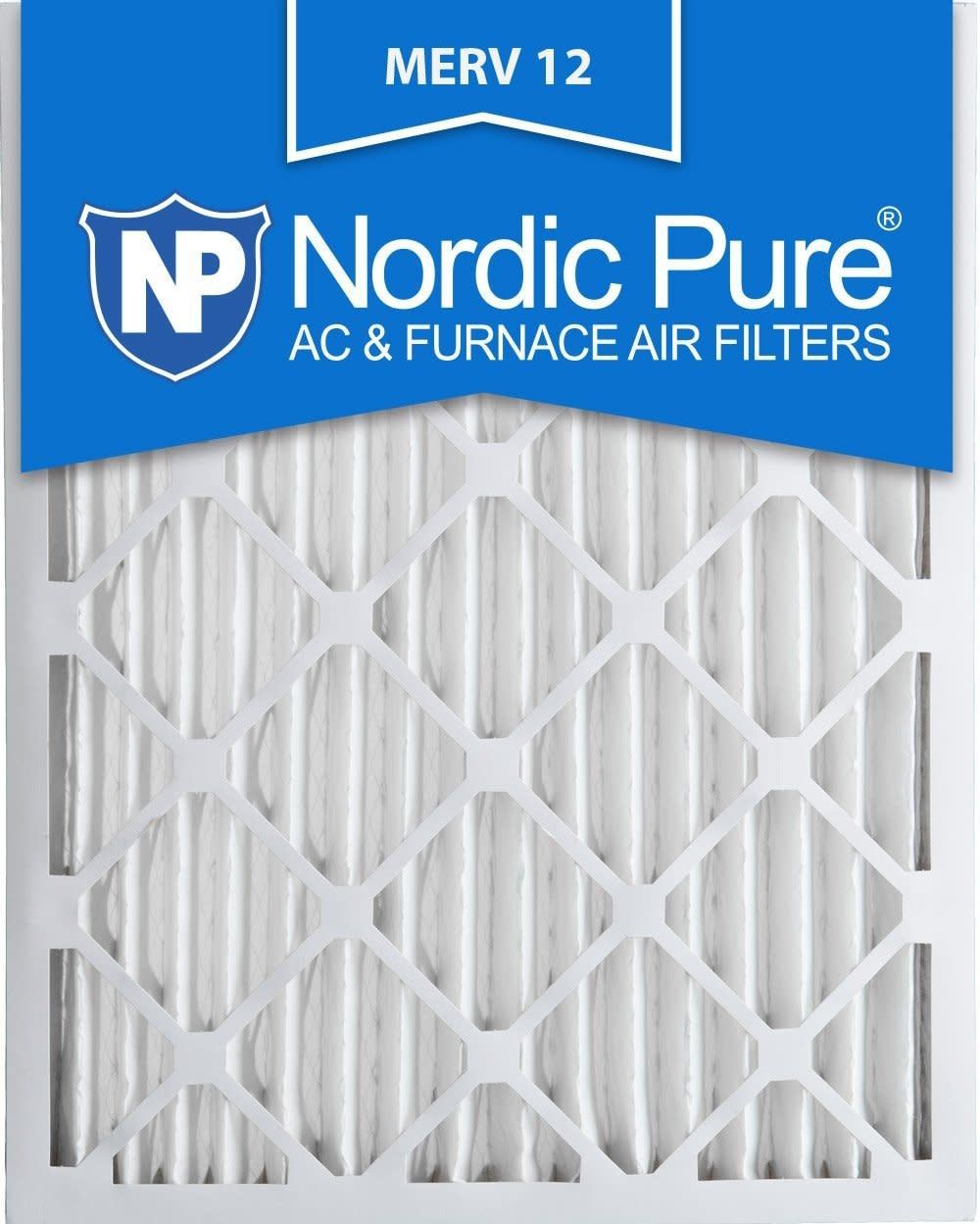 Nordic Pure 16x25x2M12-3 MERV 12 Pleated Air Condition Furnace Filter
