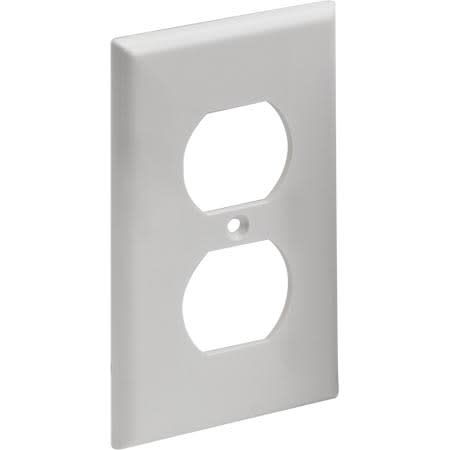 SINGLE GANG DUPLEX RECEPTACLE WALL PLATE