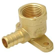 DROP EAR ELBOW - PEX X FEMALE - BRASS 1/2&quot;