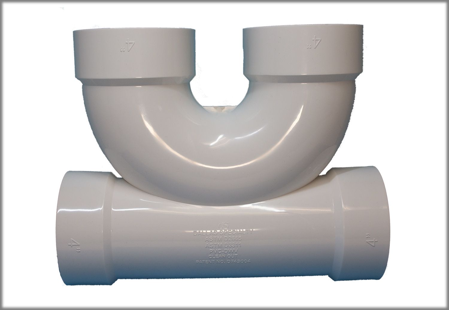 4&quot; PVC/DWV U SHAPED DOUBLE CLEANOUT