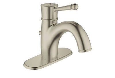 GROHE Wexford Brushed Nickel 1-Handle 4-in Centerset WaterSense Bathroom Faucet