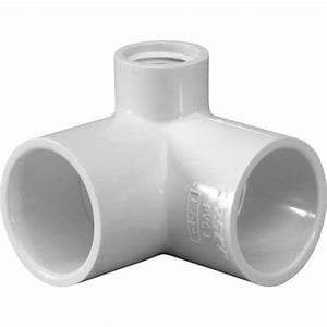 90-Degree PVC Sch 40 Side Outlet Elbow 1S X 1S X 3/4FIP