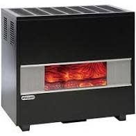 50,000 BTU GLASS FRONT CONSOLE HEATER