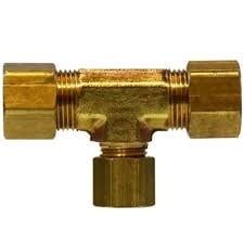 BRASS COMPRESSION TEE 1/4&quot;