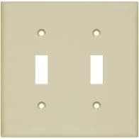 SWITCH PLATE 2 GANG IVORY