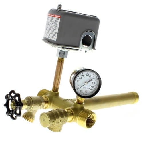 1&quot; Well Pump Tee, Includes 40-60 Pressure Switch, Gauge, Relief Valve, and Drain