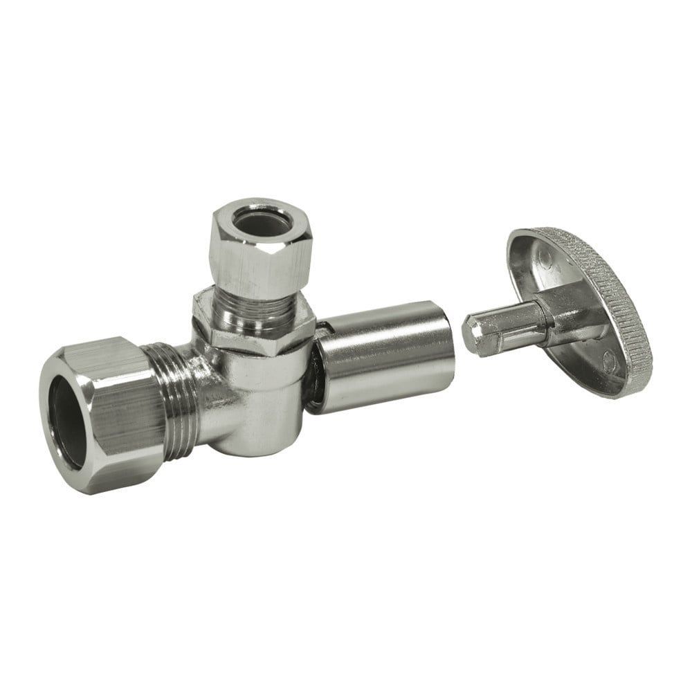 5/8″ Comp. x 3/8″ Comp. Multi-Turn Angle Stop Valve Loose Key