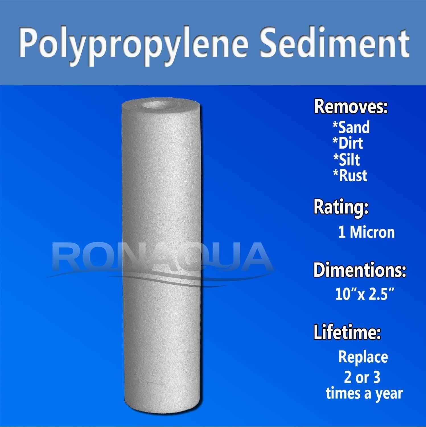 1 MICRON WATER FILTER CARTRIDGE 2 1/2 X 10