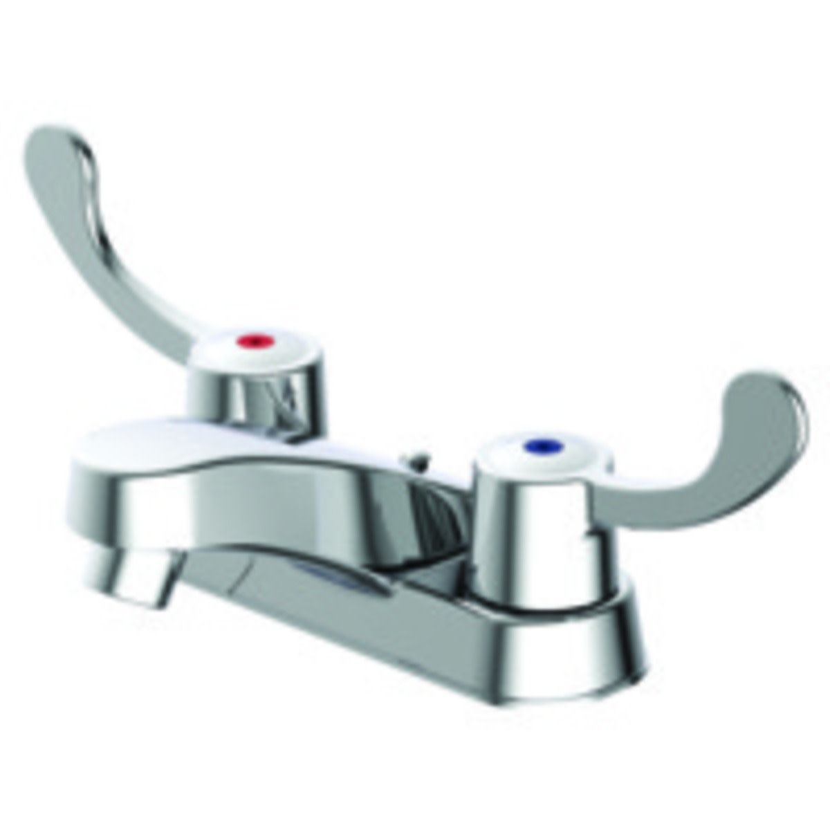Chrome Wrist-Blade Handles Bathroom Faucet