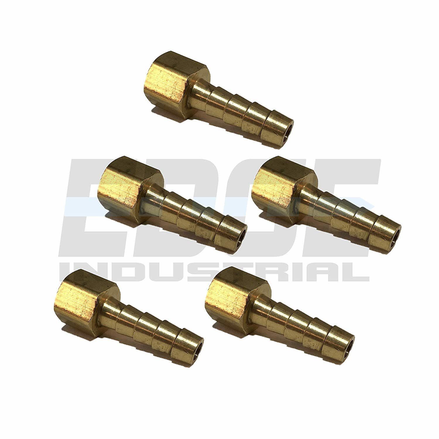 1/4&quot; Hose ID to 1/8&quot; Female NPT FNPT Straight Brass Fitting