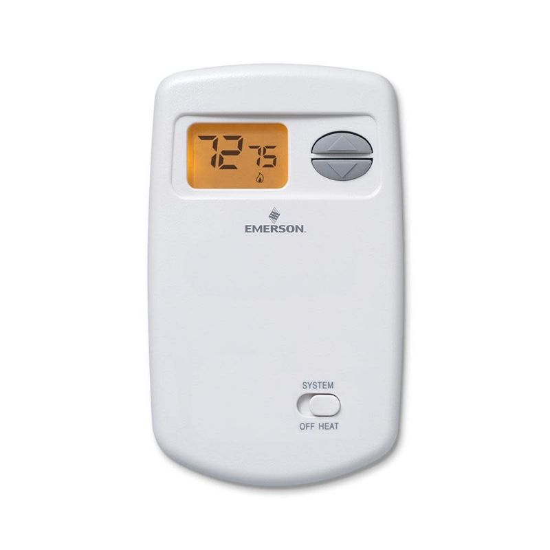 Emerson Non-programmable Digital Thermostat, Vertical Profile