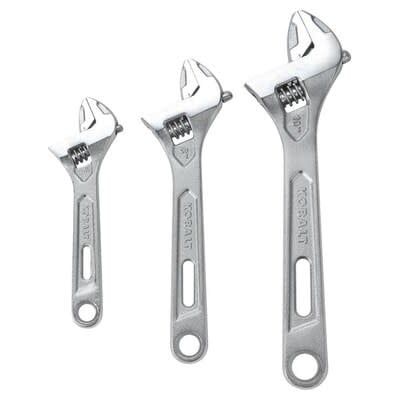 Kobalt 3-Piece 10-in Steel Adjustable Wrench Set