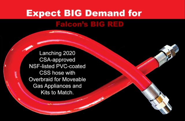 BIG RED 3/4&quot; ID X 48&quot; GAS HOSE W/NSF PVC COATING (KIT) W/GAS SWIVEL, STREET ELBOWS,QUICK DISCONNECT,RESTRAINING KIT, FULL PORT BALL VALVE