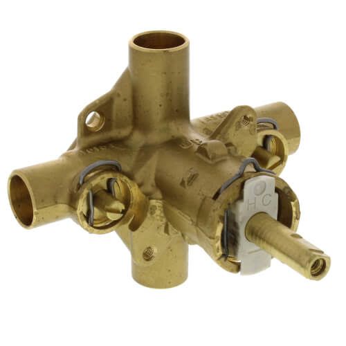 1/2&quot; Single Handle Posi-Temp Pressure Balance Sweat x Sweat Valve  With Stops