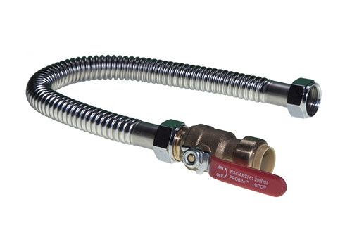 FALCON STAINLESS MEGA FLEX PUSH FIT BALL VALVE 3/4″ FIP x 24″