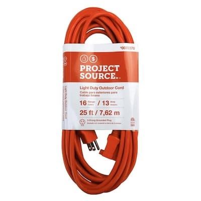 25-ft 16/3 3-Prong Outdoor SJTW Light Duty General Extension Cord