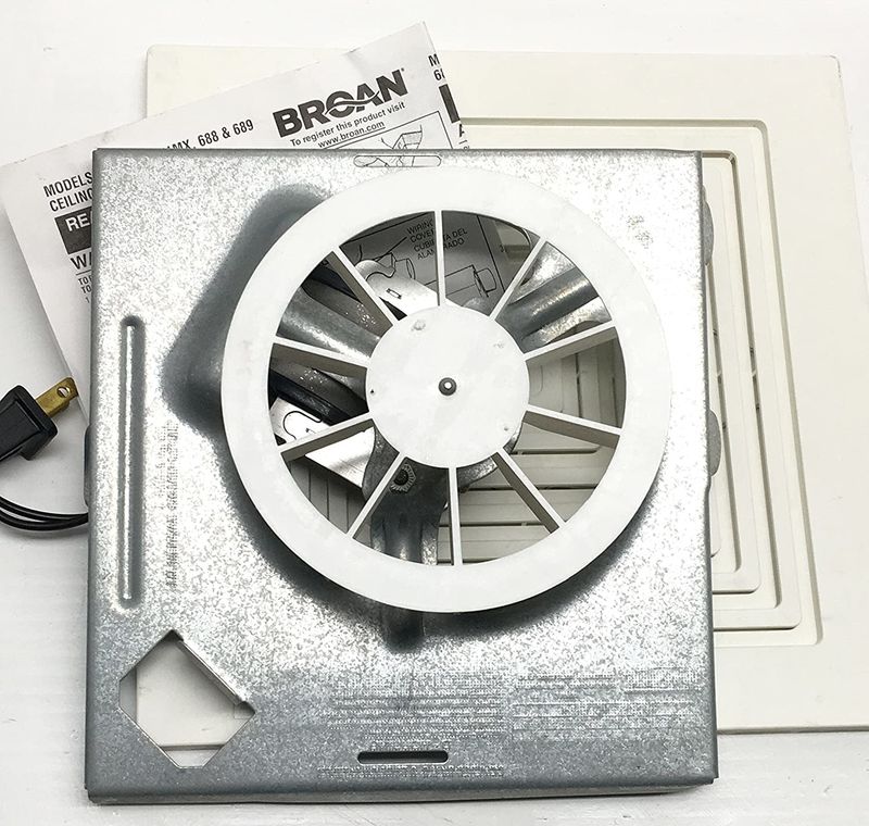 Broan 1688F Finish Pack with Motor Assembly and Grille, 50 CFM BATHROOM FAN