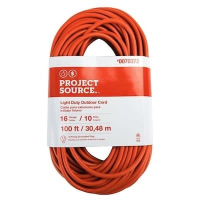 100-ft 16/3 3-Prong Outdoor SJTW Light Duty General Extension Cord