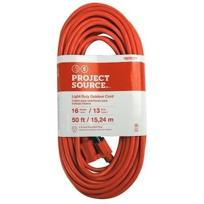 50-ft 16/3 3-Prong Outdoor SJTW Light Duty General Extension Cord