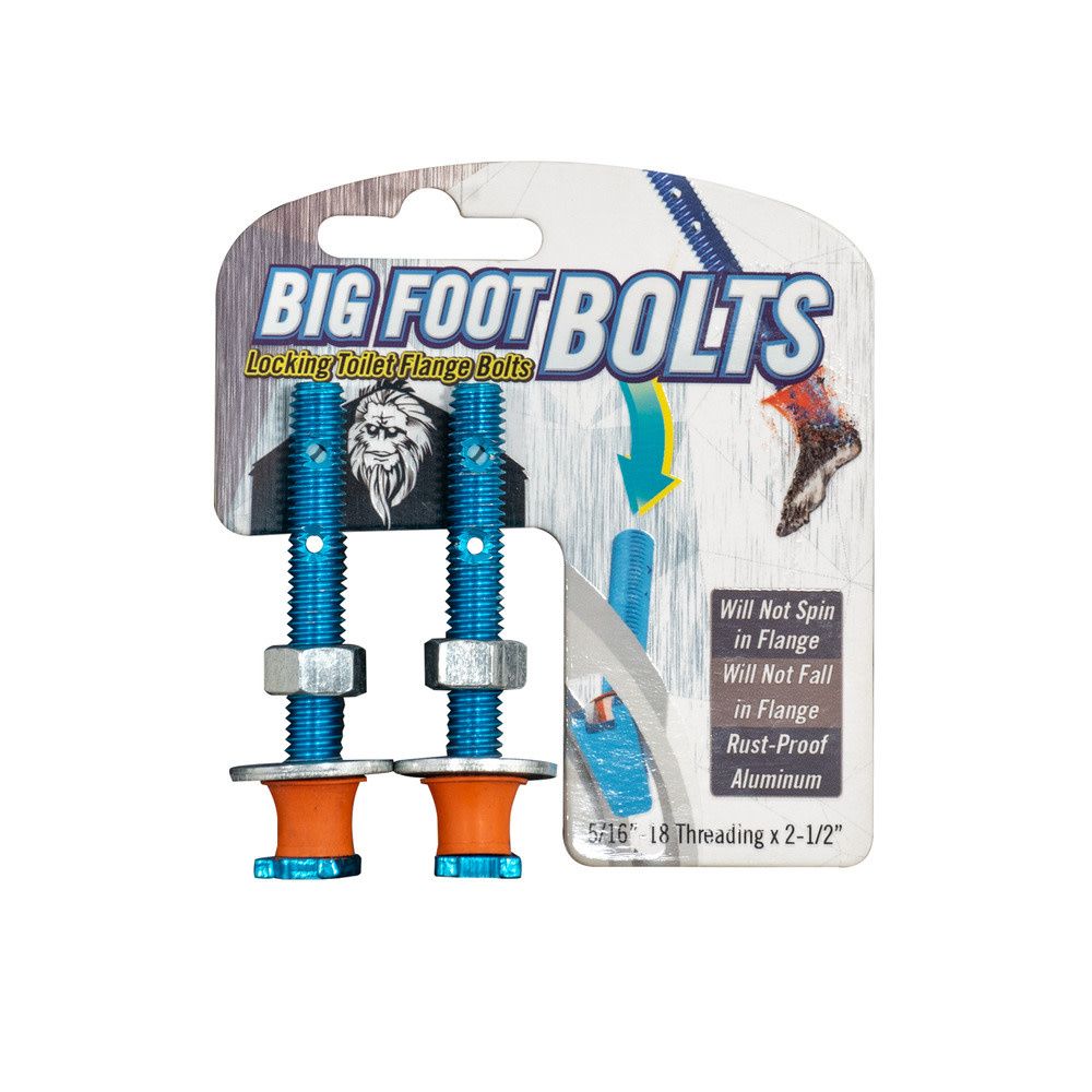 BIGFOOT TOILET BOLTS-ALUMINUM NO RUST/SP