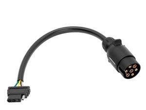7-Way European Style Round Pin To 4-Flat Adapter