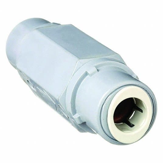 Pushfit Check Valve, 3/8 in, Single, Inline