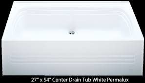 27 x 54 Mobile Home Tub White Center Drain
