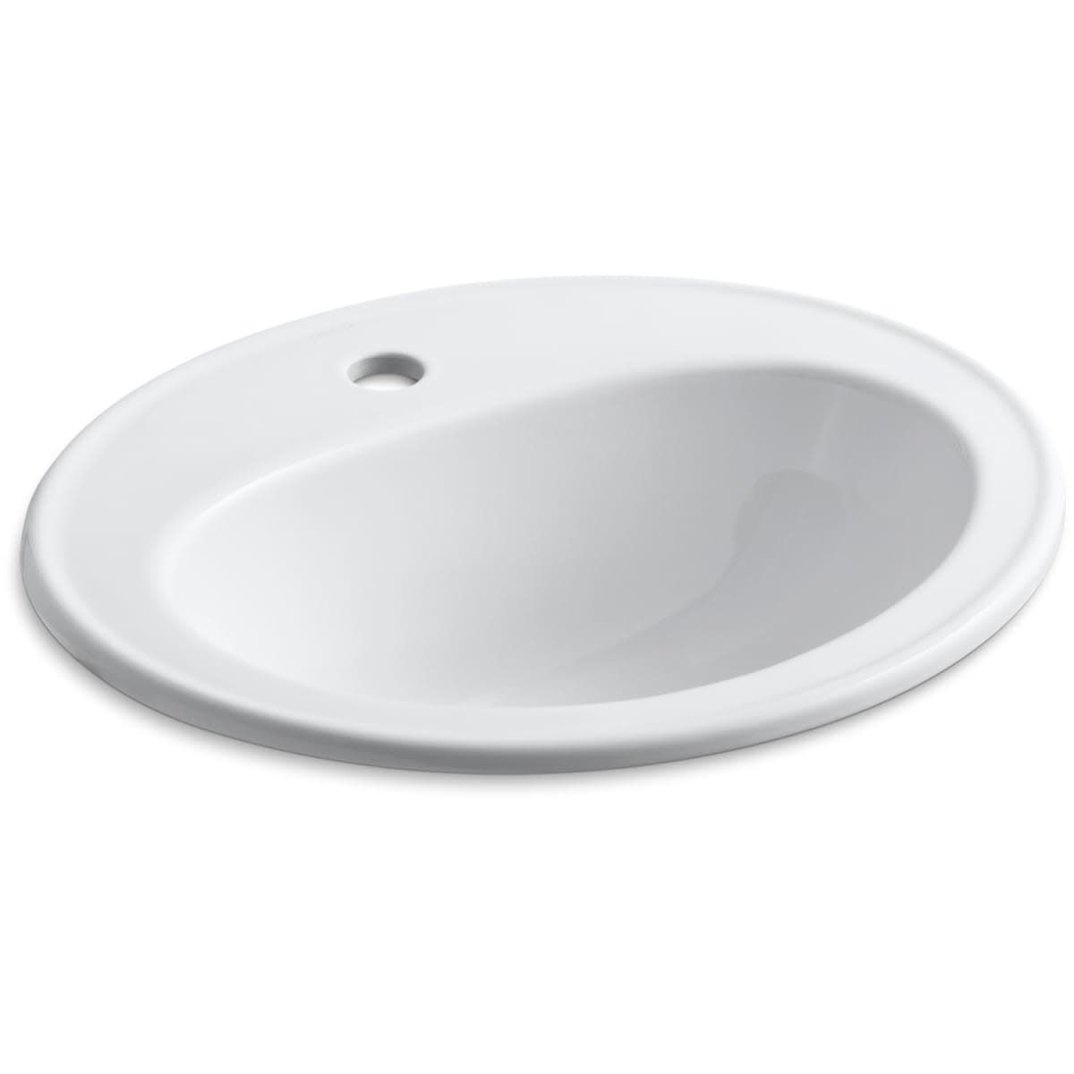 Kohler Pennington 16&quot; Drop In Bathroom Sink w/ 1 Hole Drilled W/Overflow