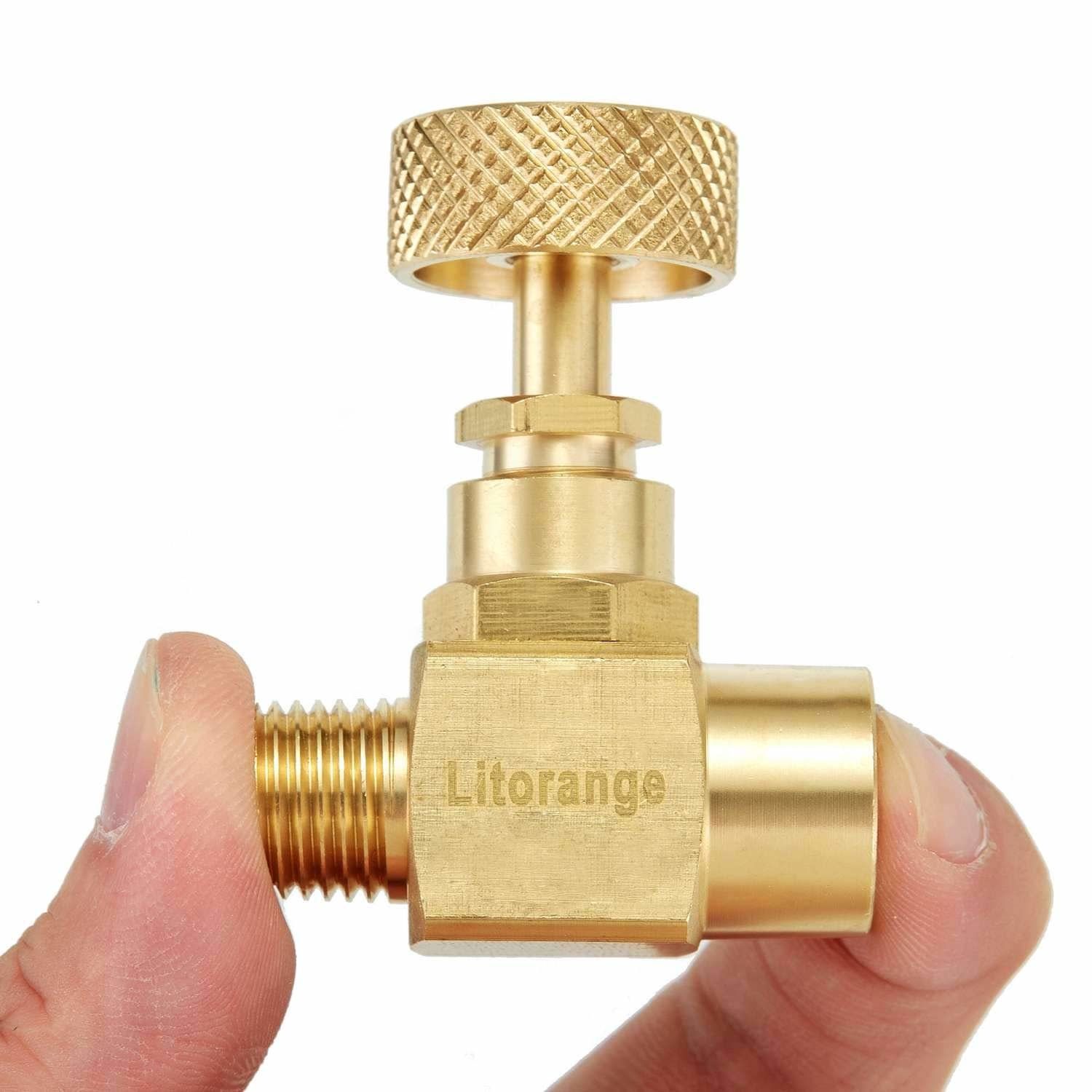 Brass Replacement Control Needle Valve 1/4&quot; Male NPT X 1/4&quot; Female NPT Connection
