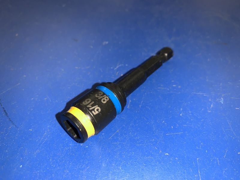 Malco 3/8&quot; &amp; 5/16&quot; Dual-Sided Reversible Hex Chuck Driver w/ Easy Clean Magnet (2&quot; Long)