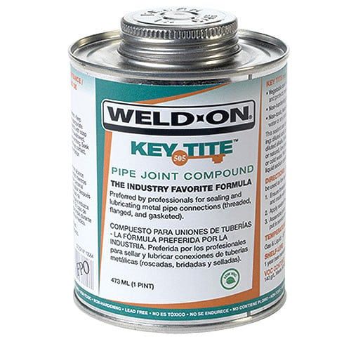 IPS Weld-On  1/2 Pint 505 Key Tite Green Pipe Thread Sealant