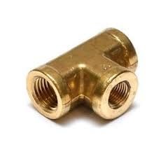 BRASS TEE 1/4"