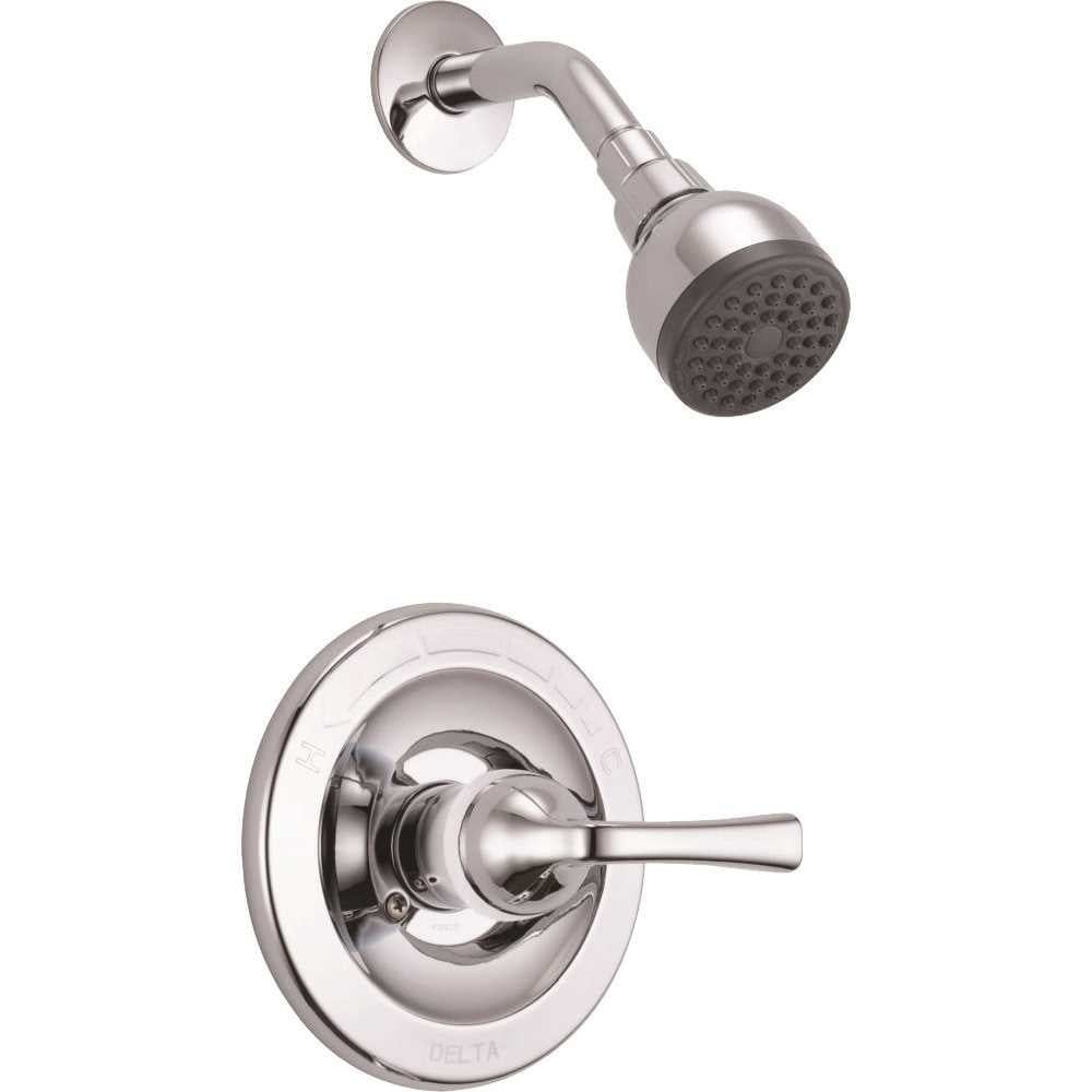 Delta Foundations Single-Handle 1-Spray Shower Faucet in Chrome (Valve Included)